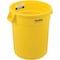 Global Industrial 20 Gallon Plastic Trash Container, Garbage Can - Yellow 240458YL - alternate 1